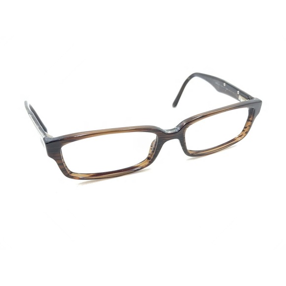 Prada VPR 01M ZXD-1O1 Striped Brown Eyeglasses Frames 52-15 140 Italy Men Women - Picture 1 of 12